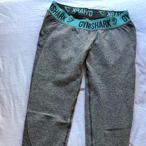 Gymshark Flex Leggings Charcoal Marl/Dark Teal - M